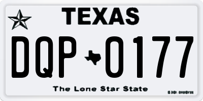 TX license plate DQP0177