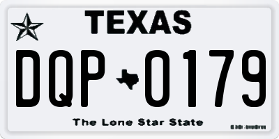 TX license plate DQP0179