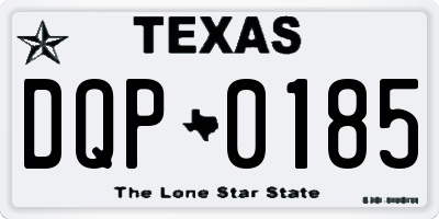 TX license plate DQP0185