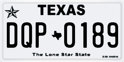 TX license plate DQP0189