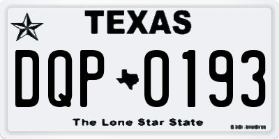 TX license plate DQP0193