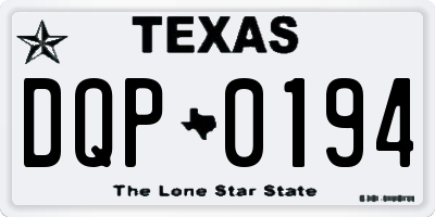 TX license plate DQP0194