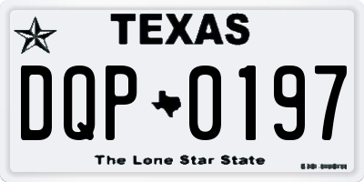 TX license plate DQP0197