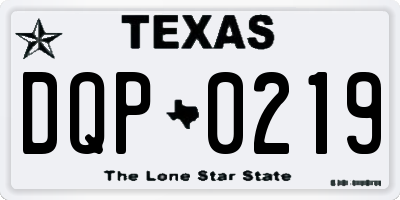 TX license plate DQP0219
