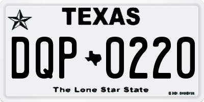 TX license plate DQP0220