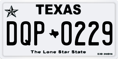 TX license plate DQP0229