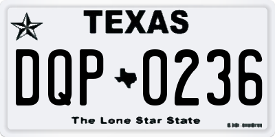 TX license plate DQP0236