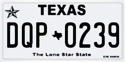 TX license plate DQP0239