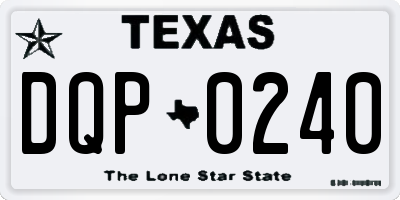 TX license plate DQP0240