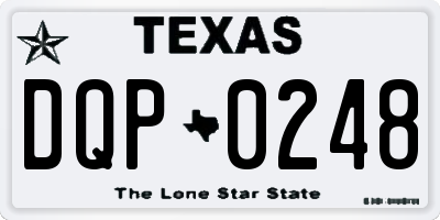 TX license plate DQP0248