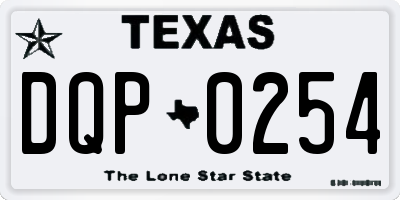 TX license plate DQP0254