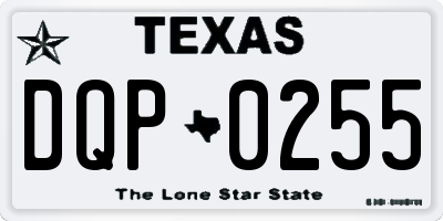 TX license plate DQP0255