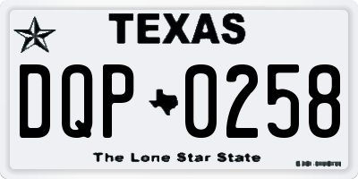 TX license plate DQP0258