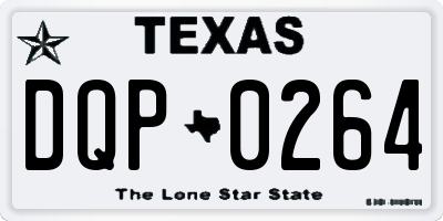 TX license plate DQP0264