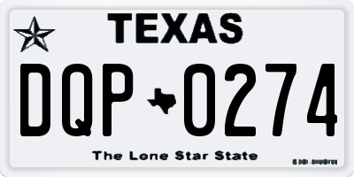 TX license plate DQP0274