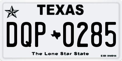 TX license plate DQP0285