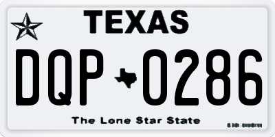 TX license plate DQP0286