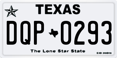 TX license plate DQP0293