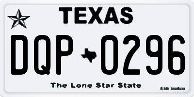 TX license plate DQP0296