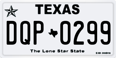 TX license plate DQP0299