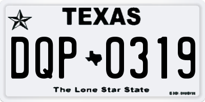 TX license plate DQP0319