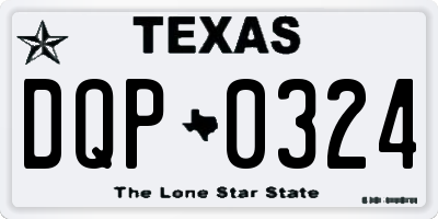 TX license plate DQP0324
