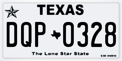 TX license plate DQP0328