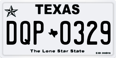 TX license plate DQP0329