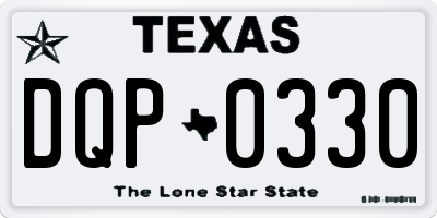 TX license plate DQP0330