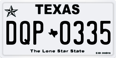TX license plate DQP0335