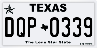 TX license plate DQP0339