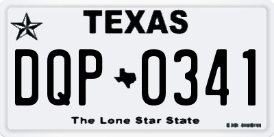 TX license plate DQP0341