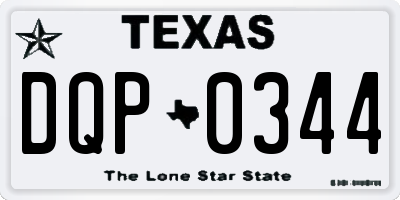 TX license plate DQP0344