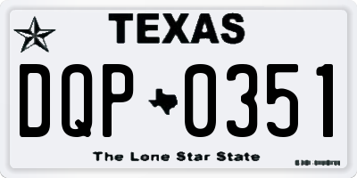 TX license plate DQP0351