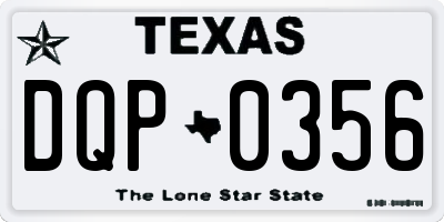 TX license plate DQP0356
