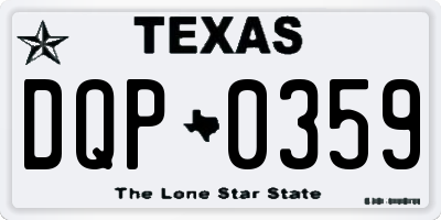 TX license plate DQP0359