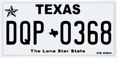 TX license plate DQP0368