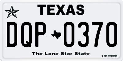 TX license plate DQP0370