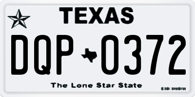 TX license plate DQP0372
