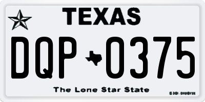 TX license plate DQP0375