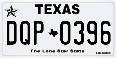 TX license plate DQP0396