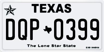 TX license plate DQP0399