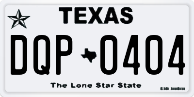 TX license plate DQP0404