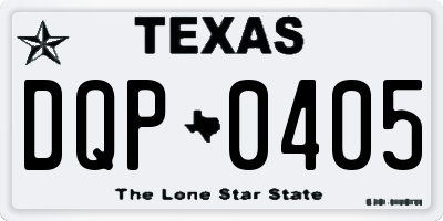 TX license plate DQP0405