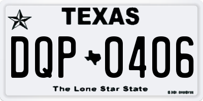 TX license plate DQP0406