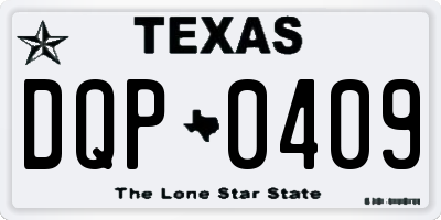 TX license plate DQP0409