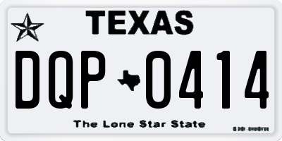 TX license plate DQP0414