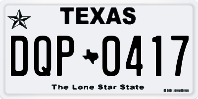 TX license plate DQP0417