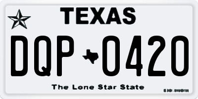 TX license plate DQP0420