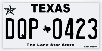 TX license plate DQP0423